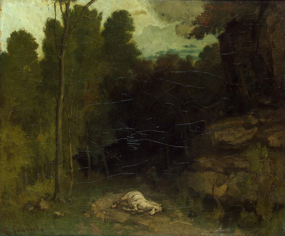 Gustave Courbet. Landscape with a dead horse