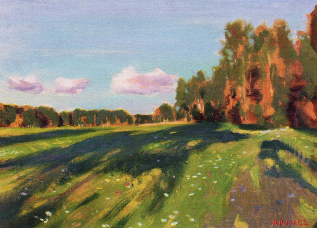 Arkady Alexandrovich Rylov. Landscape. Summer etude (Quiet evening)
