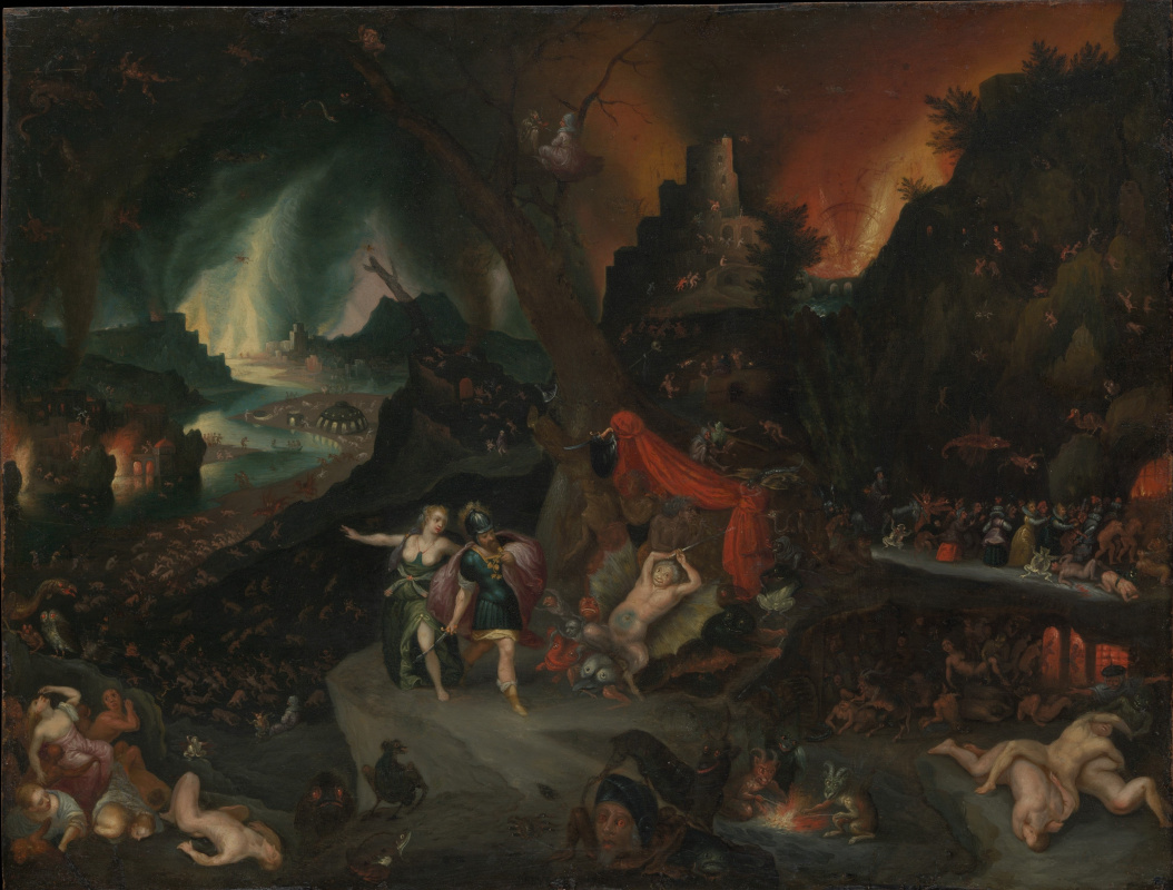 Jan Brueghel the Younger. Aeneas and Sibyl in the Underworld