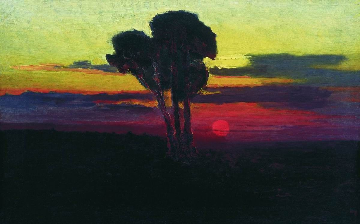 Arkhip Kuindzhi. Sunset with trees