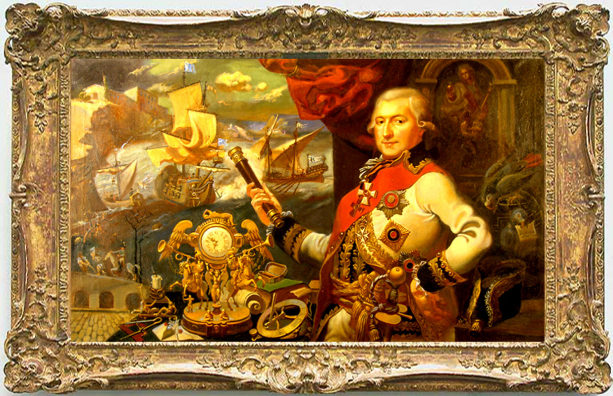 Daniil Litvinov. Portrait of Admiral Deribas