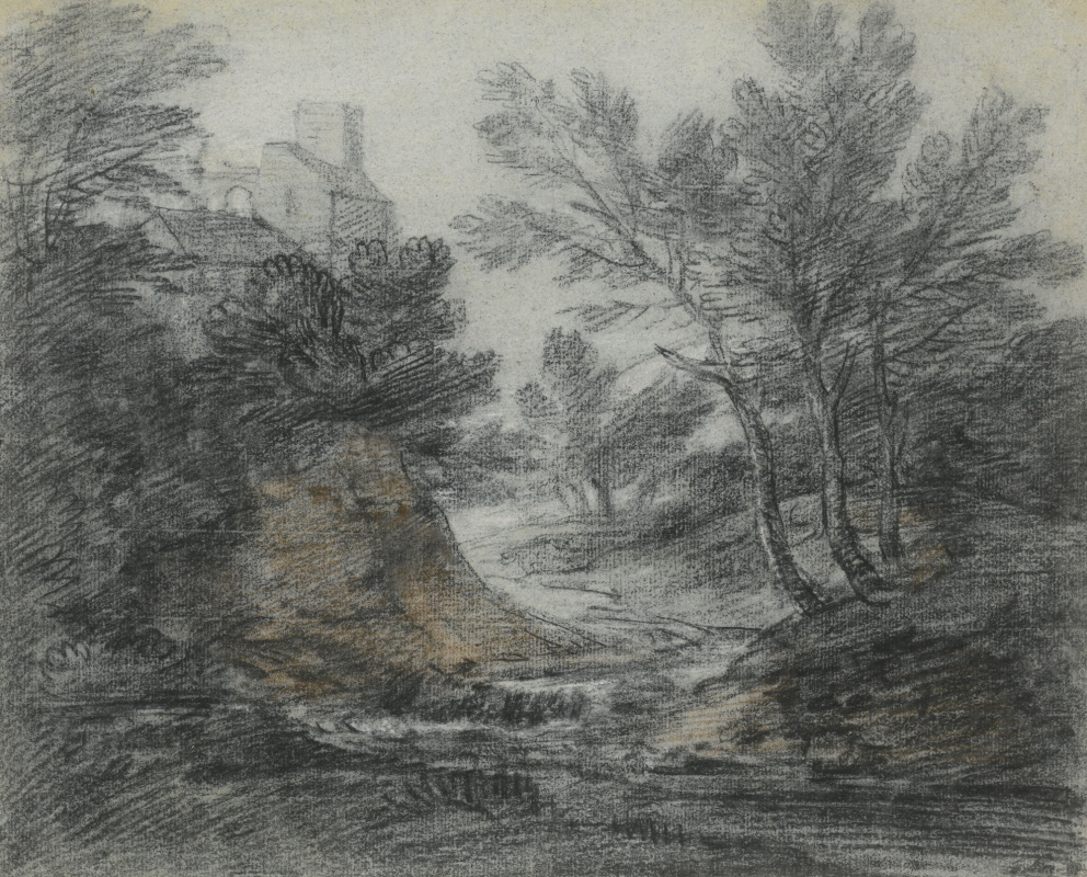 Thomas Gainsborough. Forest landscape with a house by the river