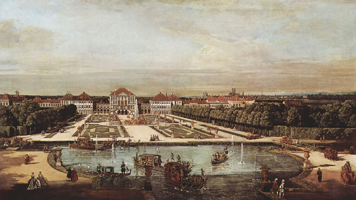 Джованни Антонио Каналь (Каналетто). Западный вид на дворец Нимфенбург в Мюнхене