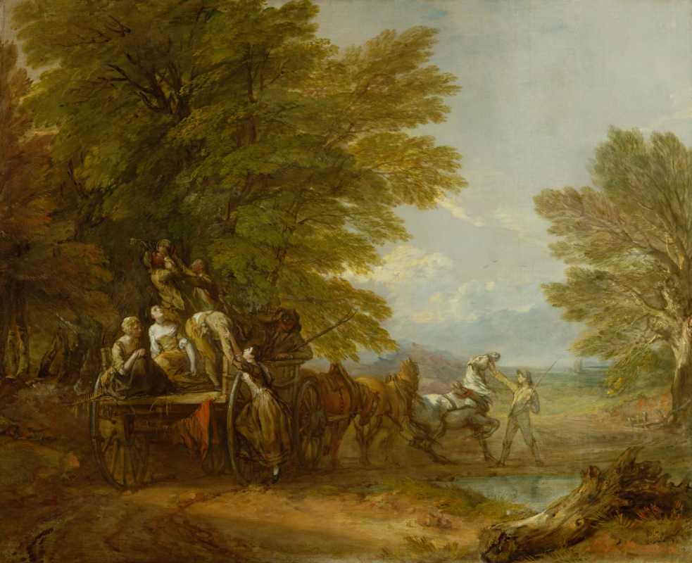 Thomas Gainsborough. Harvest on the wagon