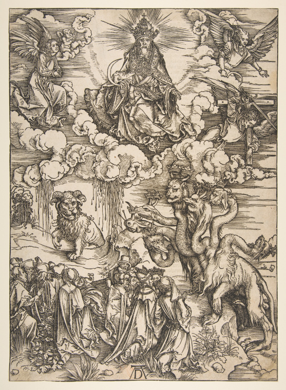 Albrecht Dürer. The seven-headed dragon and the horned beast
