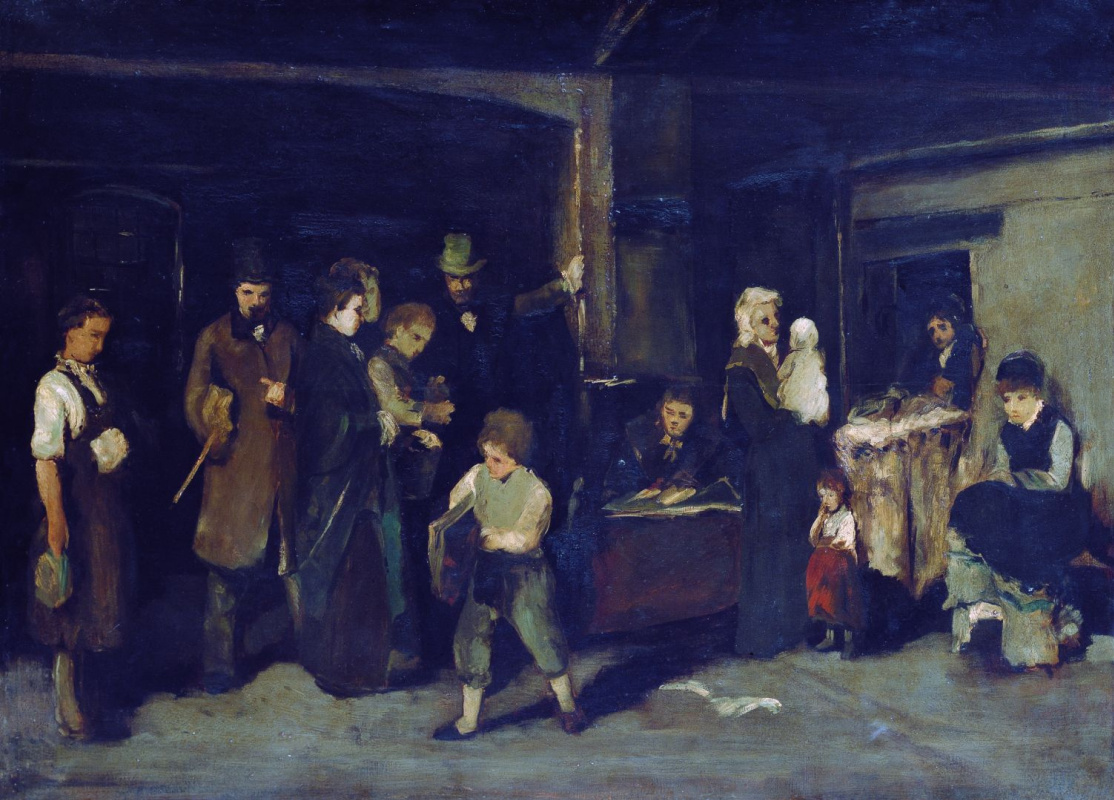 Mihály Munkácsy. At the pawn shop. Sketch II