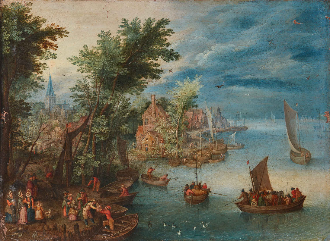 Jan Brueghel the Younger. River landscape