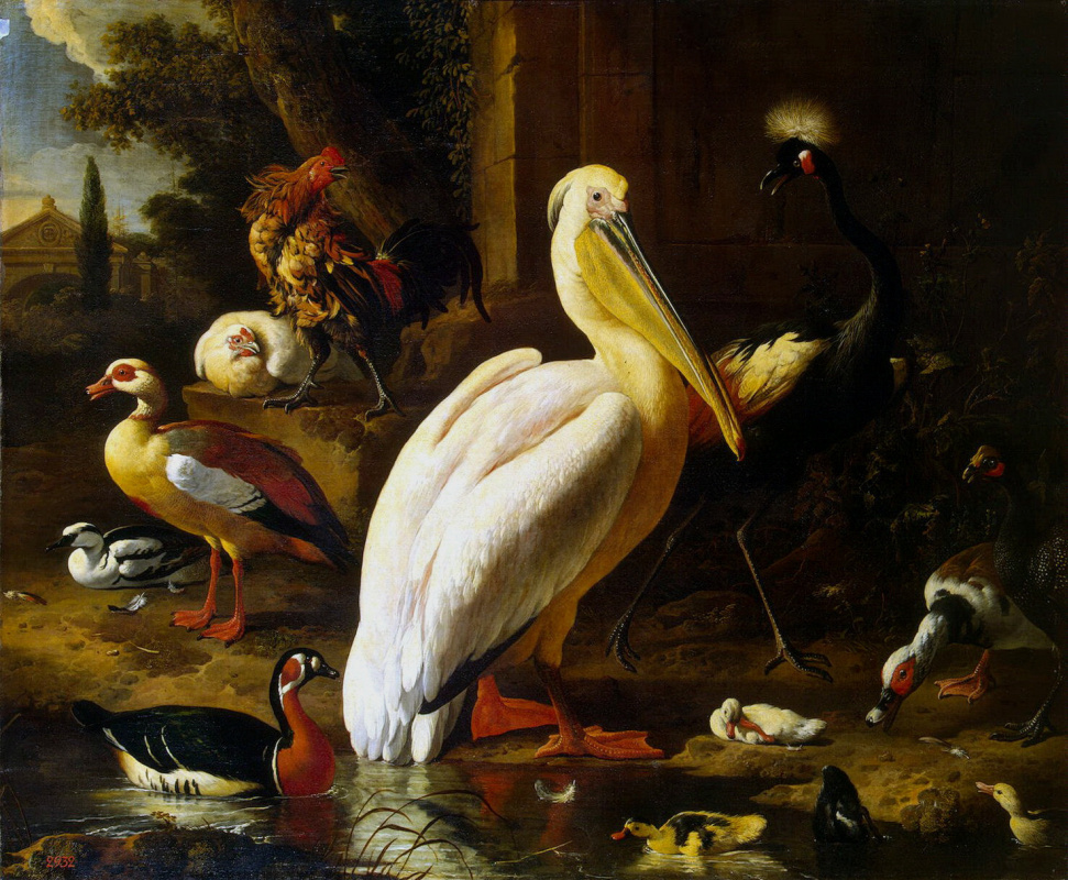 Melchior de Hondecuiter. Birds in the Park