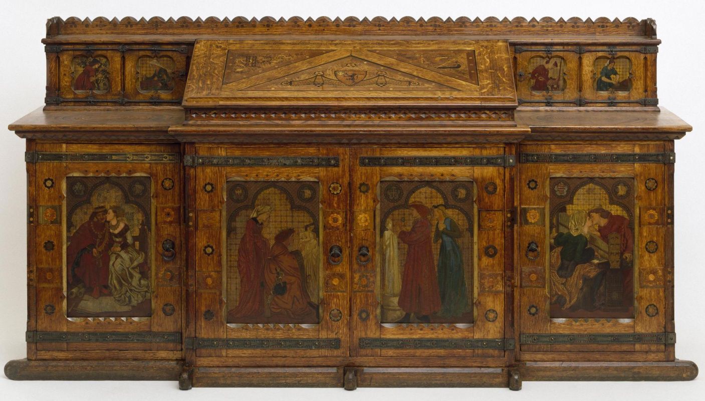 Уильям Моррис. Gabinete "Luna de miel del Rey René" (coautoría con Ford Madox Brown, Dante Gabriel Rossetti, Edward Burne-Jones)