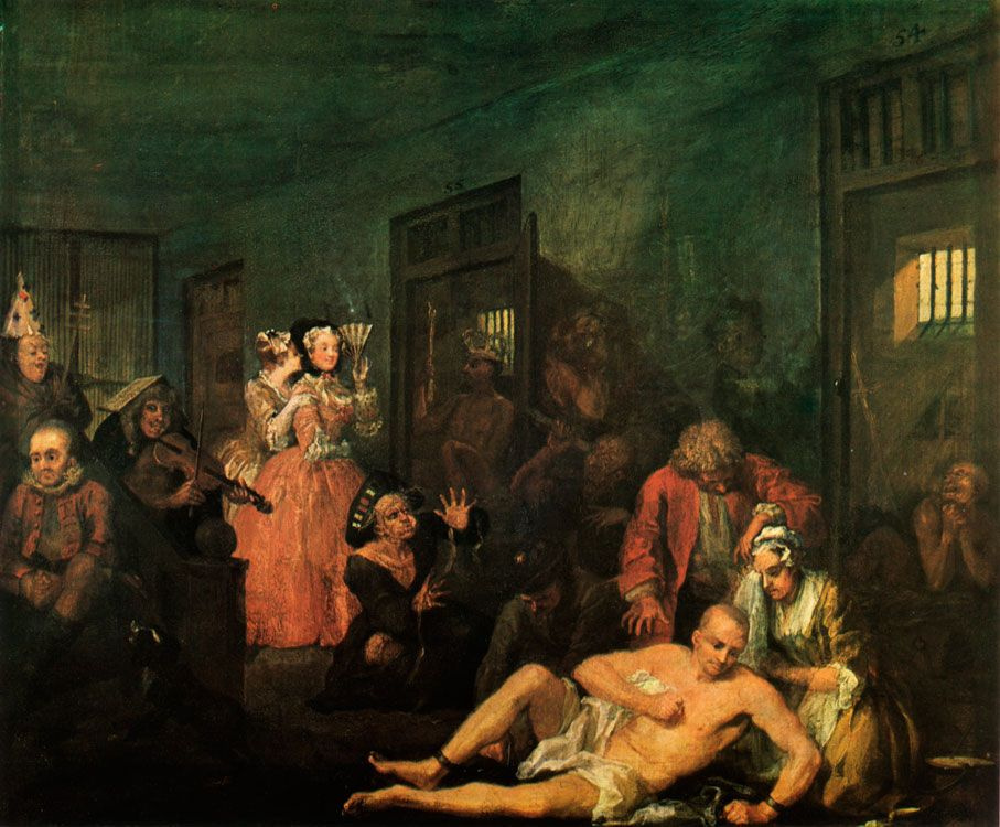 William Hogarth. Mota's career. Madhouse