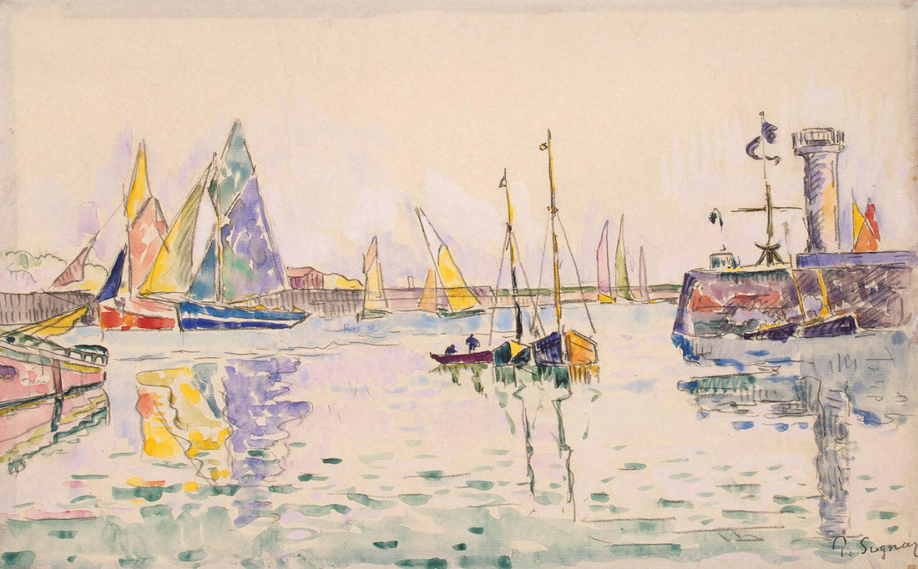 Paul Signac. Sailboats in the Harbor of Les Sables-d'olonne