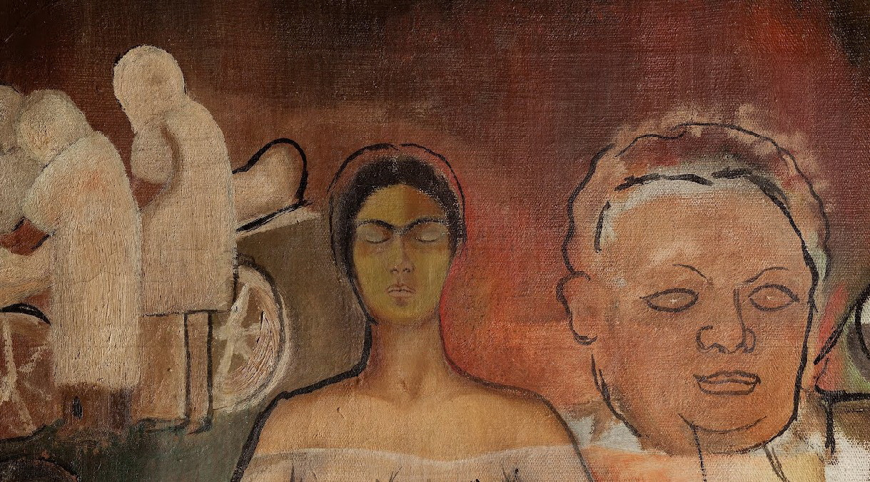 Frida Kahlo. Frida and the cesarean section (fragment)