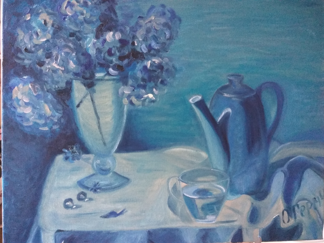 Olga Germiseeva. Blue still life