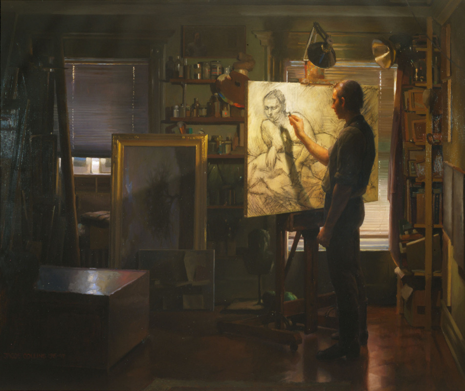 Jacob Collins. Grimaldi in Studio