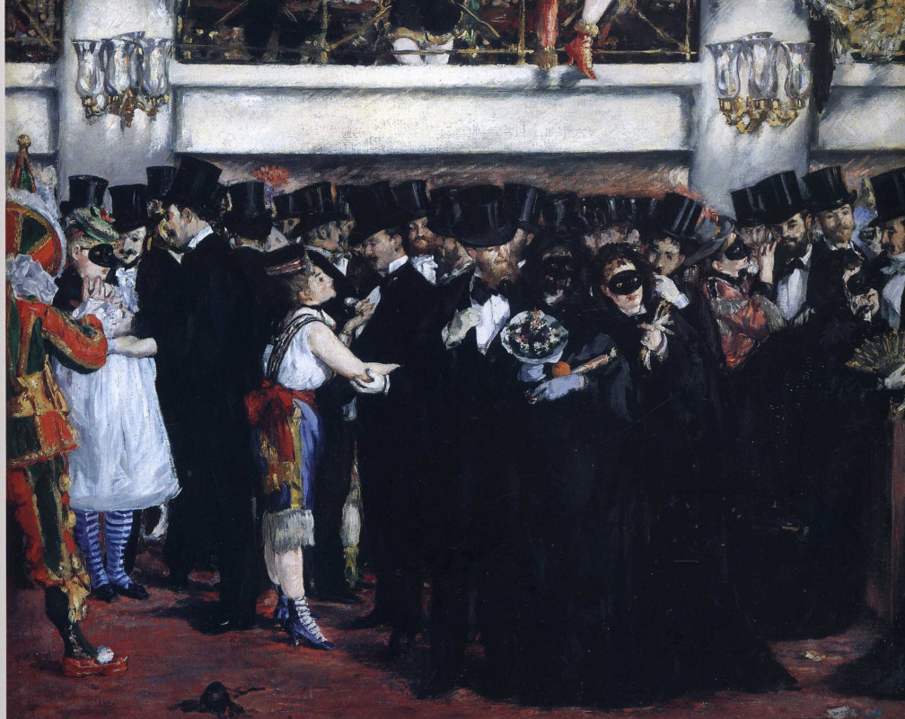 Edouard Manet. Masquerade ball at the Opera