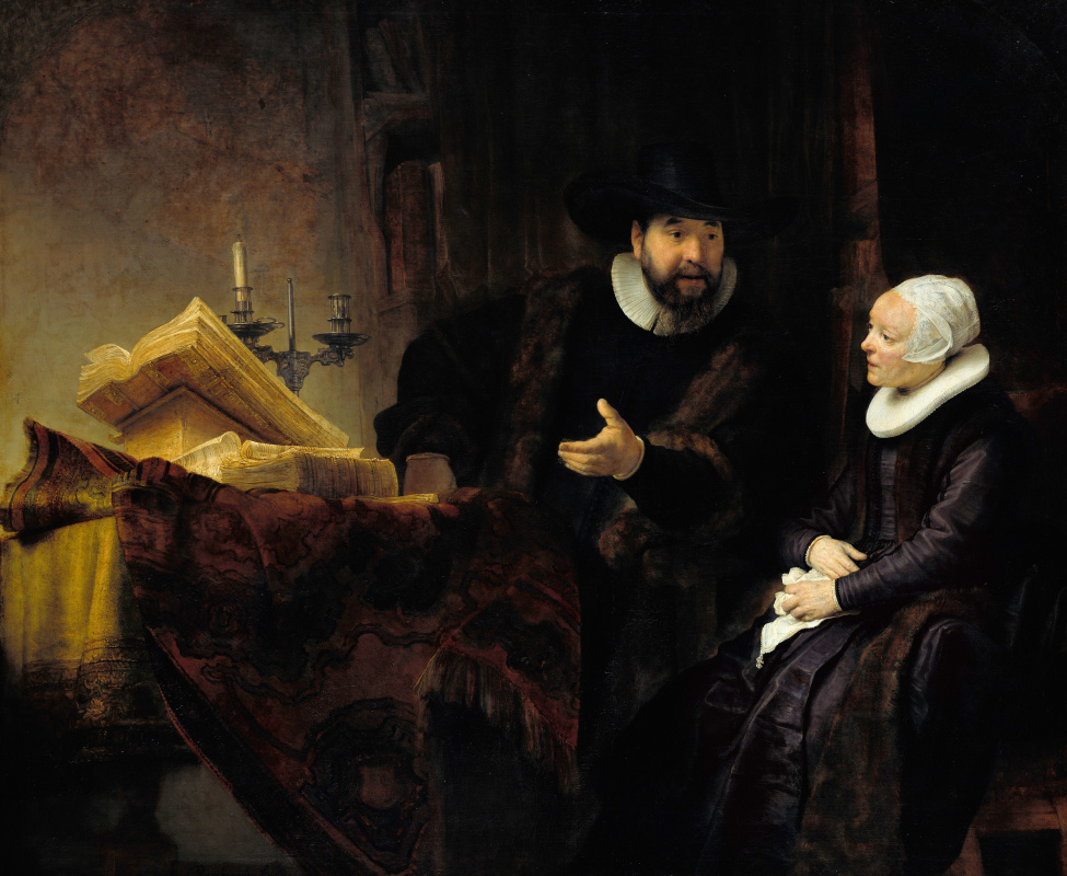 Rembrandt Harmenszoon van Rijn. The Mennonite pastor Cornelis Anslo and his wife