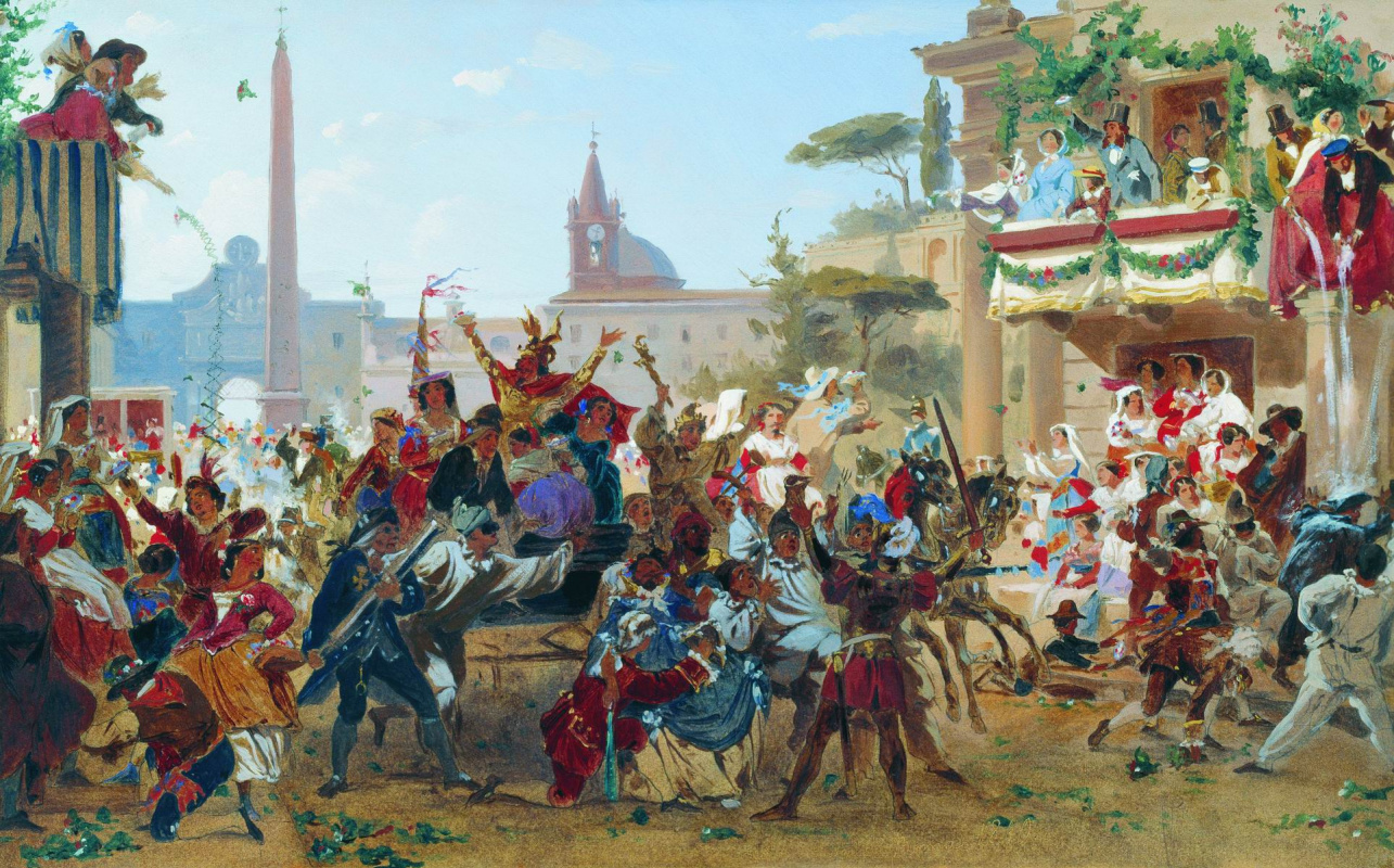 Fedor Andreevich Bronnikov. Carnival in Rome. 1860