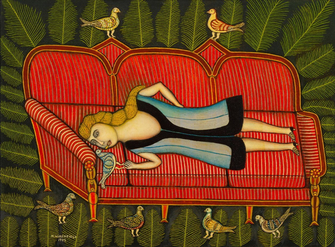 Morris Hirschfield. Girl with doves
