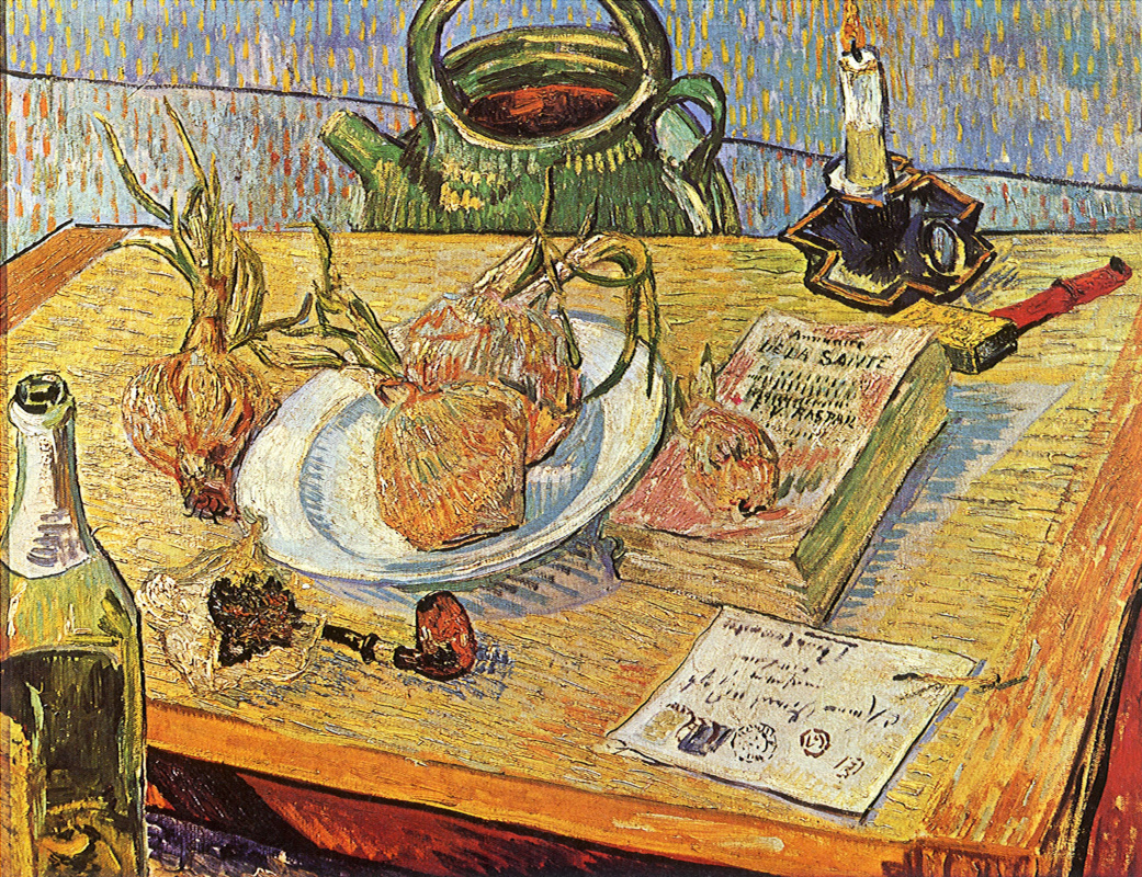 Вінсент Ван Гог. Натюрморт с тарелкой и луковицами
