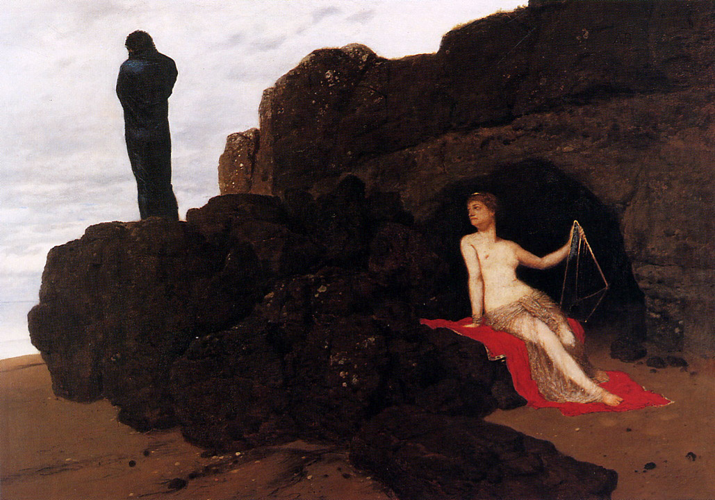 Arnold Böcklin. Odysseus and Calypso