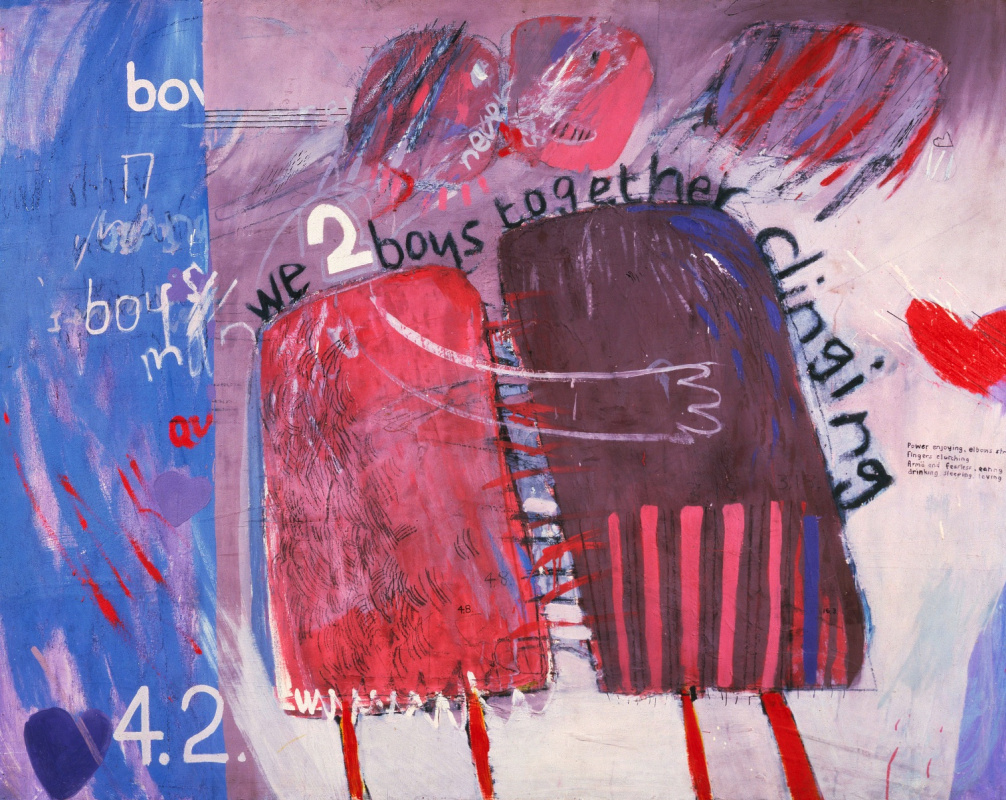 David Hockney. Dos muchachos apareados (We Two Boys Together Clinging)