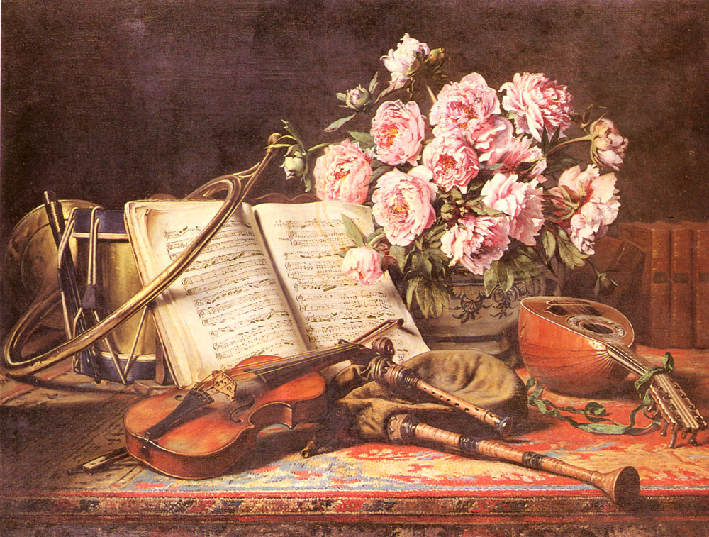 Charles Antoine Joseph Loyet. Still life with notes