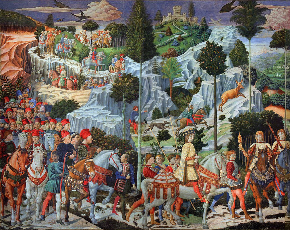 Benozzo Gozzoli. Chapel of the Magi. Fragment with procession of the Magi