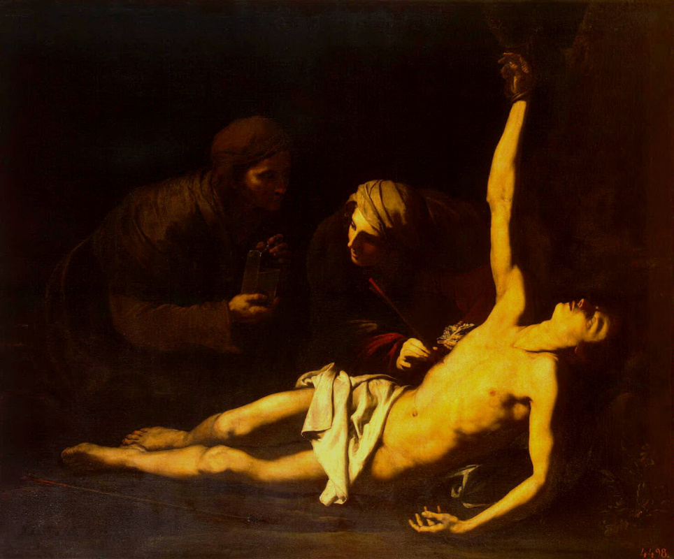 Jose de Ribera. Saint Sebastian and Saint Irene