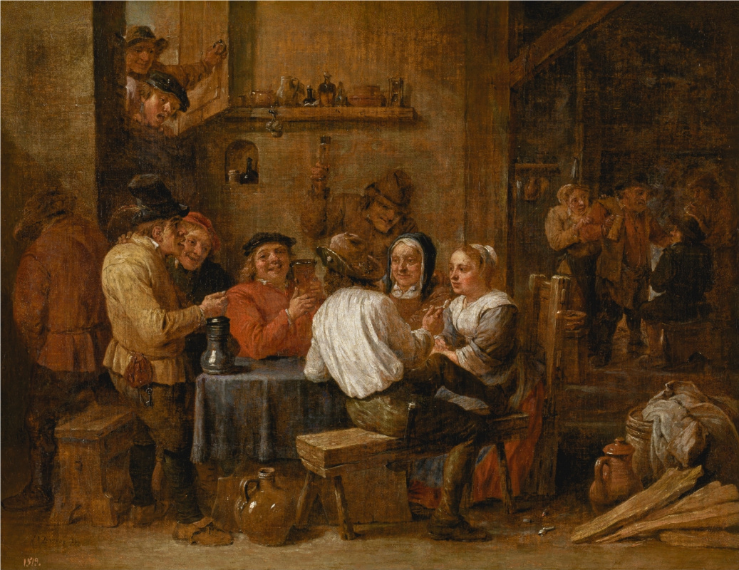 David Teniers the Younger. Landwirte trinken und rauchen