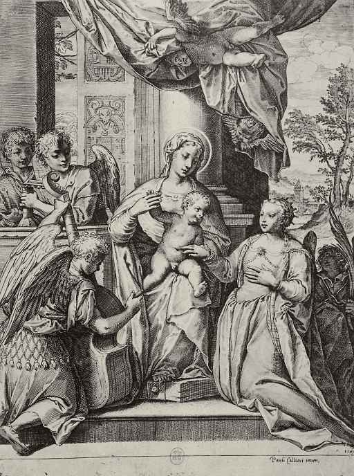 Agostino Carracci. The mystical betrothal of St. Catherine of Alexandria