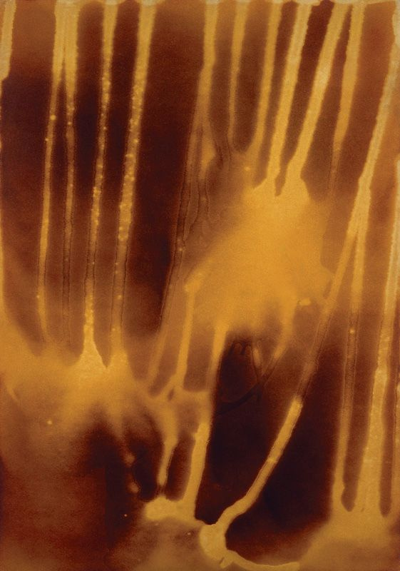 Yves Klein. Map of Mars with water and fire