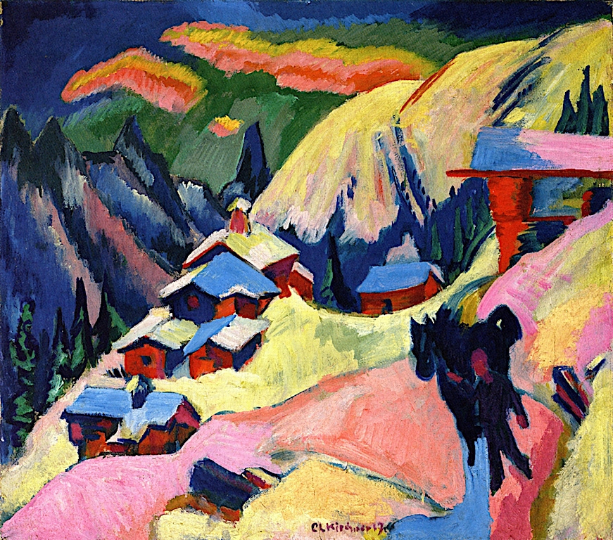 Ernst Ludwig Kirchner. Stafelalp in the snow