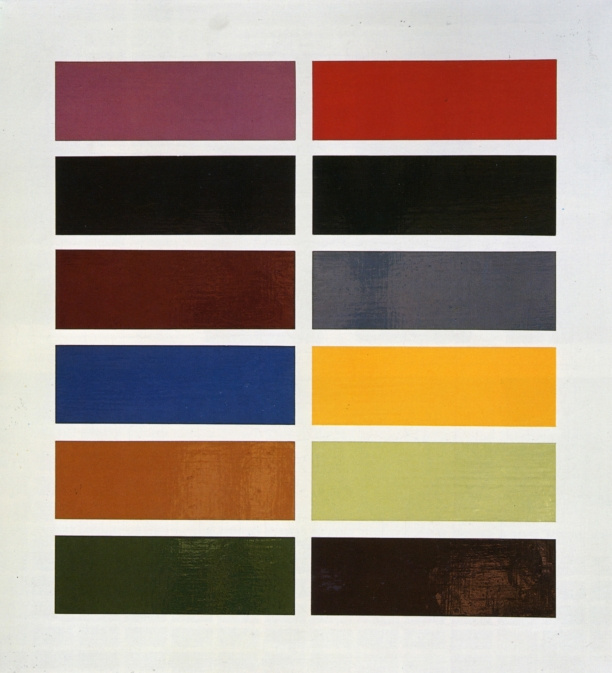 Gerhard Richter. 12 colors. Series "Color scale"