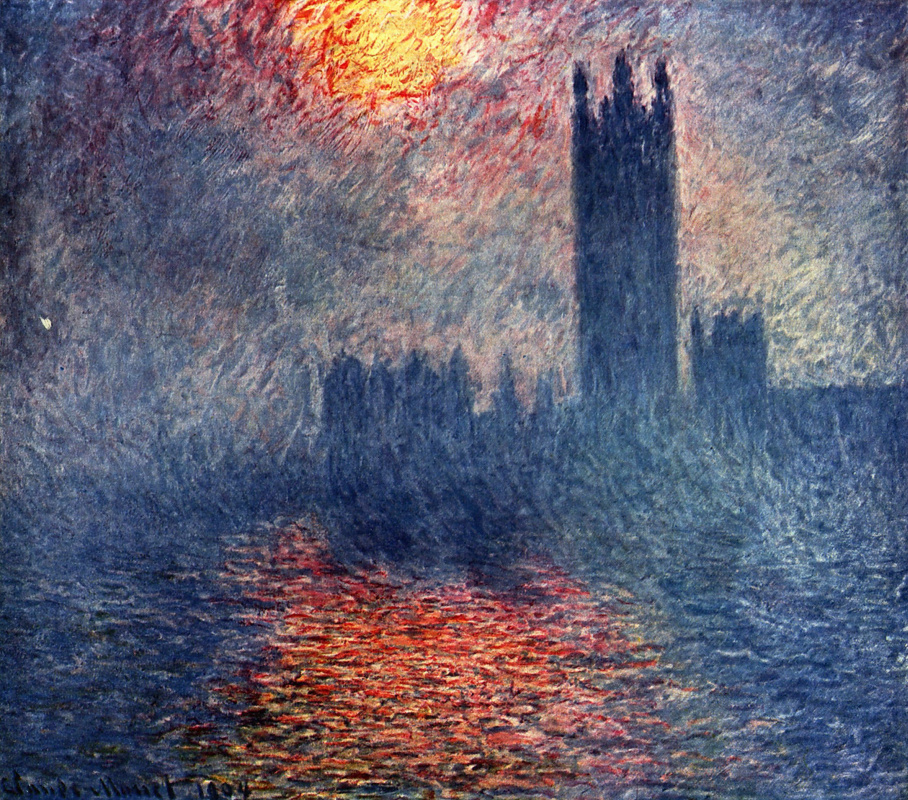 Claude Monet. Houses of Parliament, London (Sun in the mist)