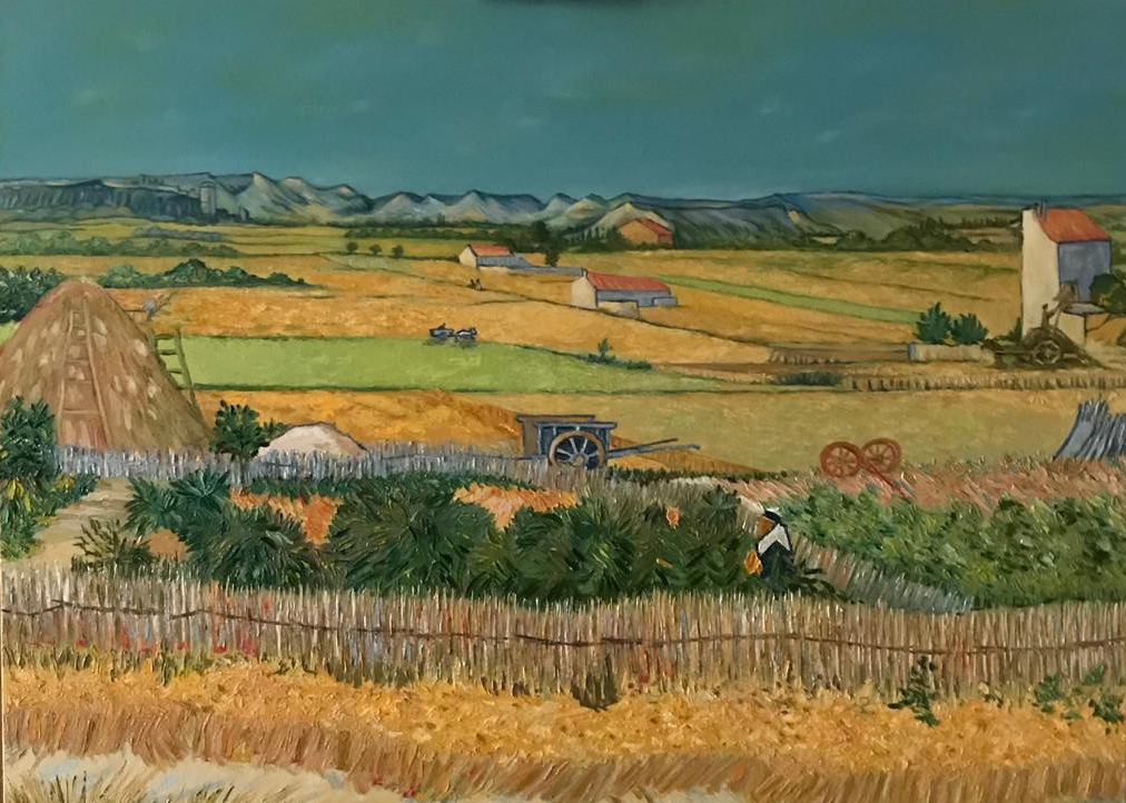 Inga Kotlyarskaya. Free copy of "Harvesting" by Vincent Van Gogh