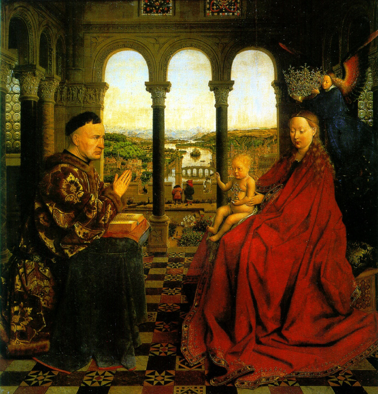 Jan van Eyck. The Virgin of Chancellor Rolin