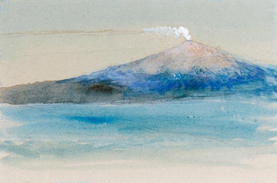 Джон Рёскин. Вид на вулкан Этна