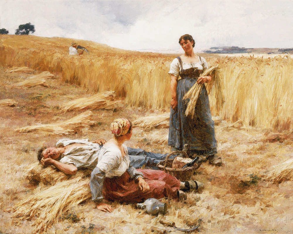 Leon Augustin Lermitt. Harvesters in Mont Saint-Pierre