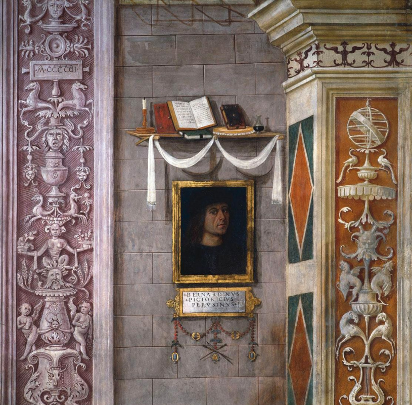 Pinturicchio. The Annunciation. Fragment (a self-portrait of Pinturicchio)