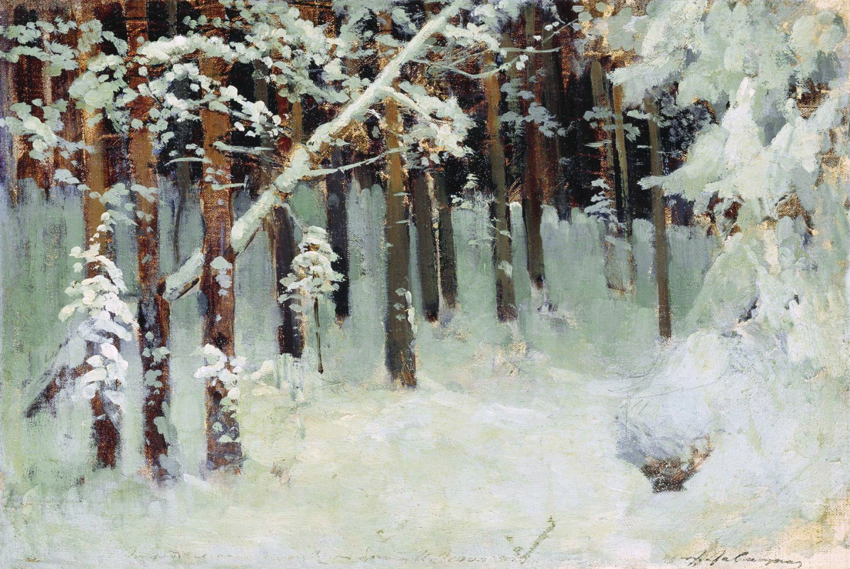 Isaac Levitan. Forest in winter