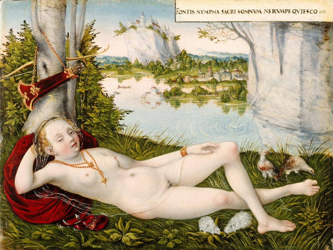 Lucas the Younger Cranach. Nymph of spring. after 1450-e