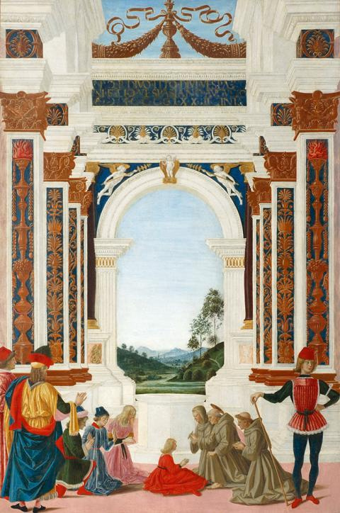 Pietro Perugino. The Miracles Of St. Bernardin. Healing youths
