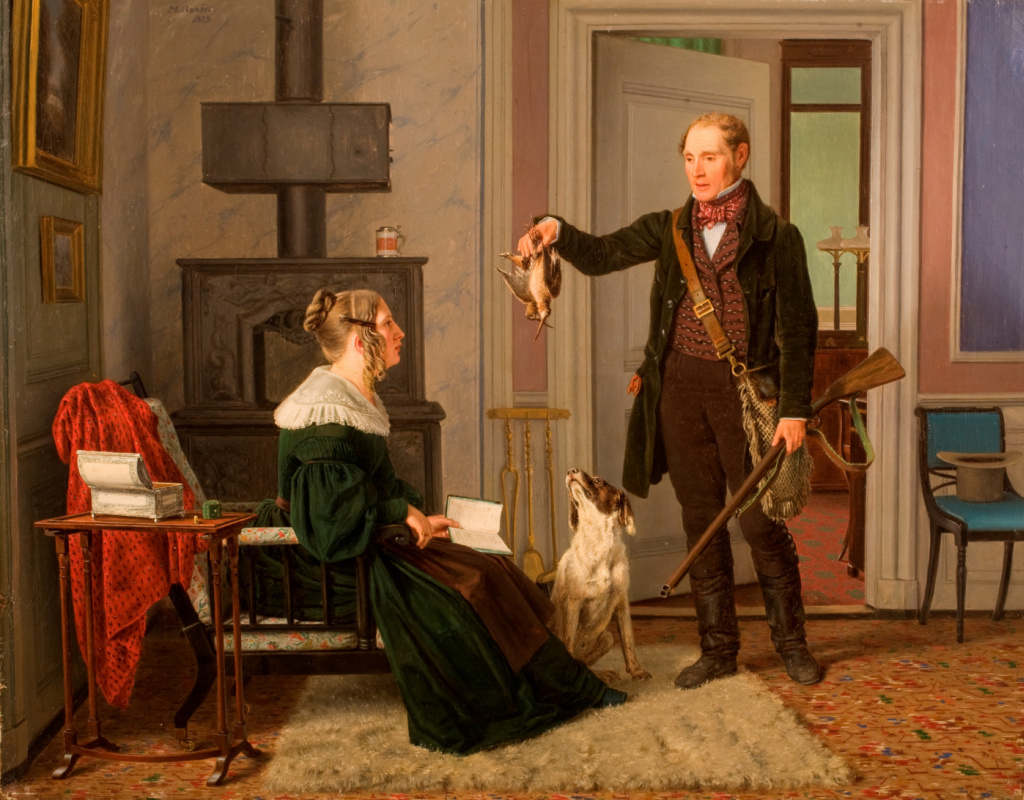 Martinus Rorby. The hunter and his wife: the first snipe hunt