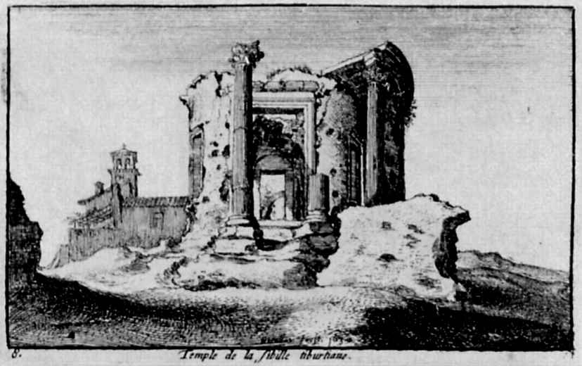 Wenzel Hollar. The temple of the Sybil in Tivoli