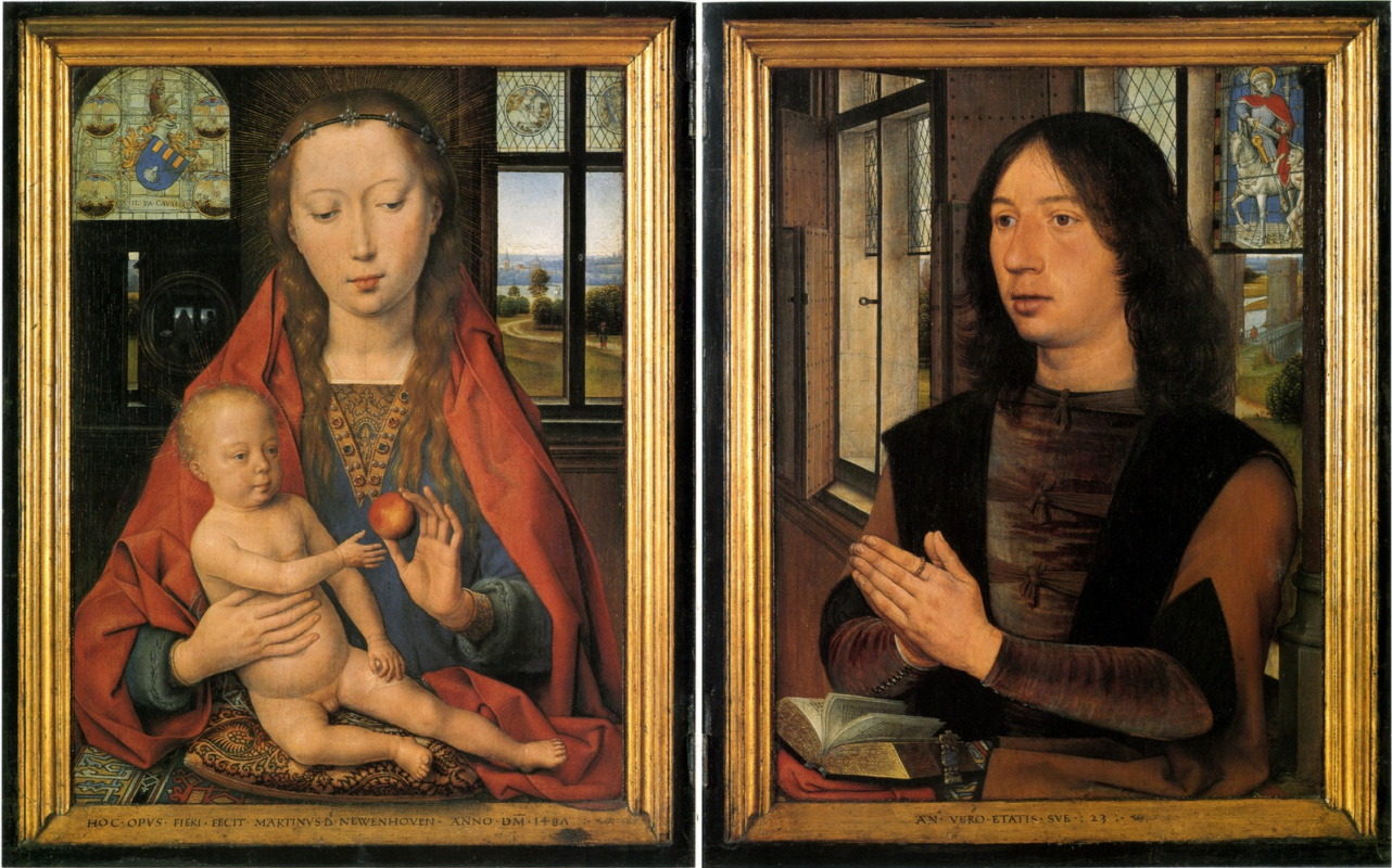 Hans Memling. Diptych The Virgin and Child and Donor Martin Niuvenhove