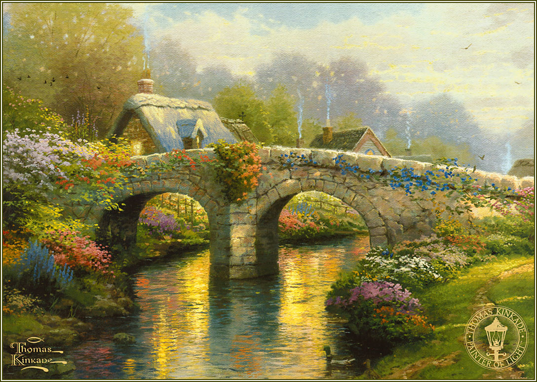 Thomas Kincaid. Blooming bridge