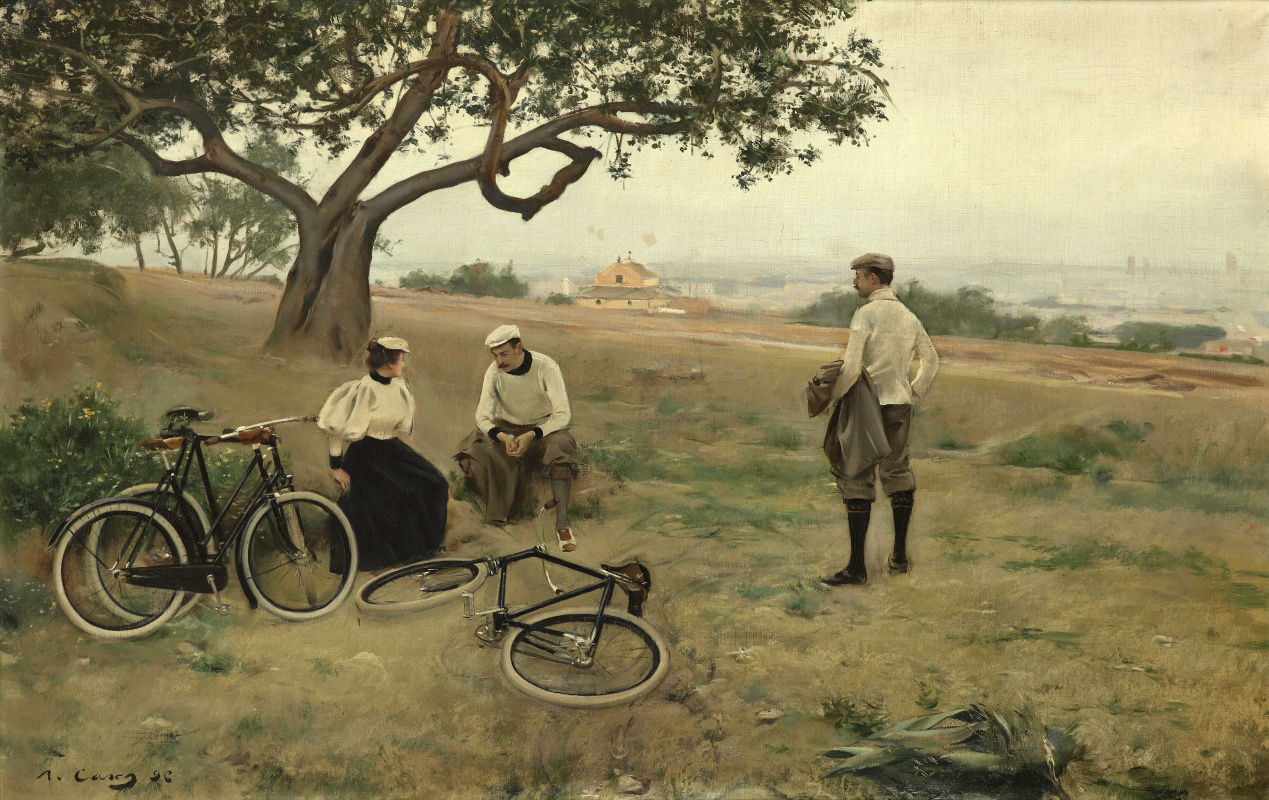 Ramon Casas i Carbó. Vacationers cyclists (outdated cyclists)