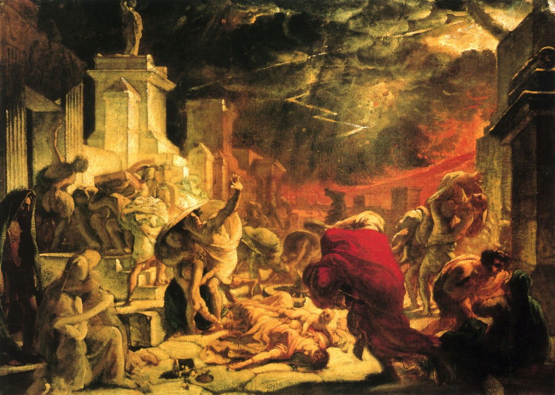 Karl Bryullov. The last days of Pompeii. Sketch