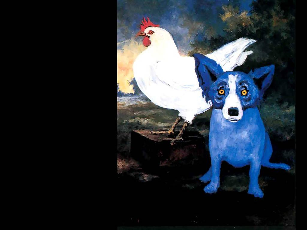 George Rodrigue. Blue собака013