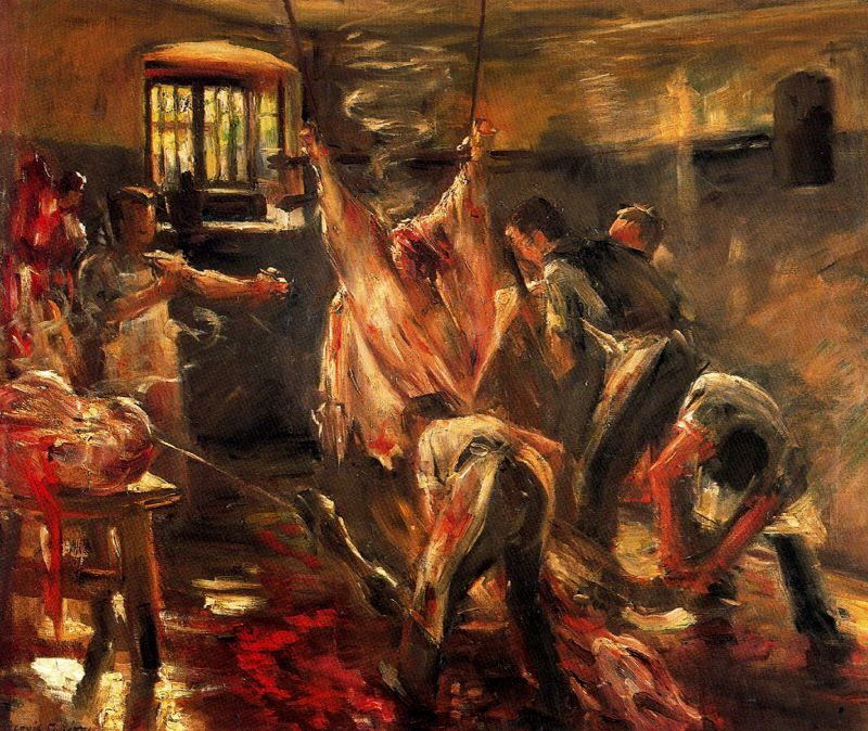 Lovis Corinth. In the slaughterhouse (the slaughterhouse)